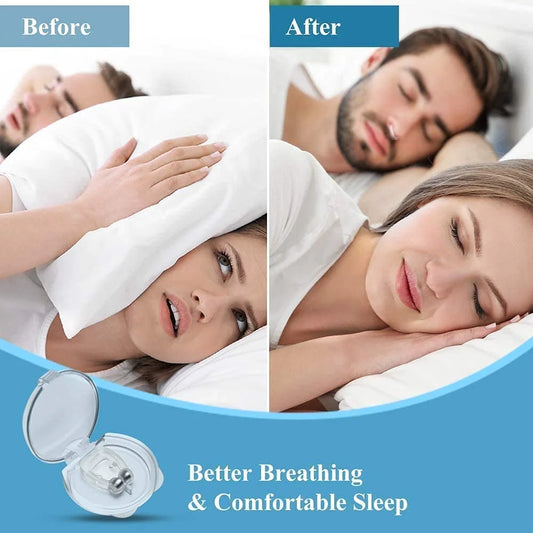 Silicone Magnetic Nose Clips - Snore-Free Sleep Solution for Men and Women