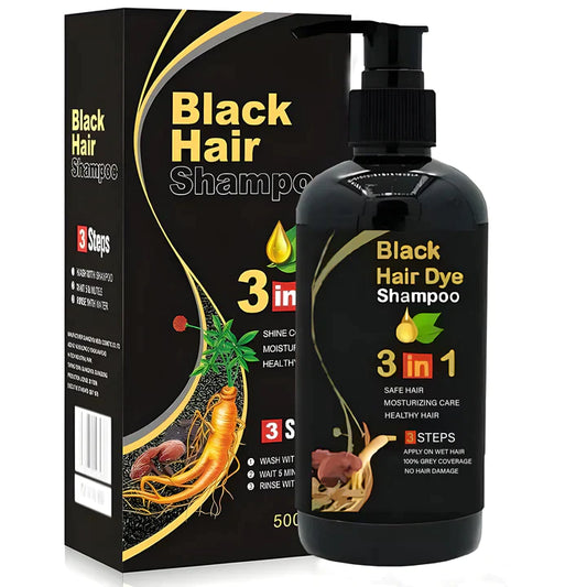 🔥50% OFF SALE💫3-IN-1 BLACK HAIR DYE SHAMPOO ( BUY 1 GET 1 FREE )